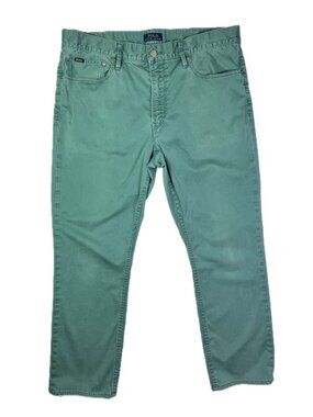POLO Ralph Lauren 36x30 Stretch Straight Fit Green Pants Cotton